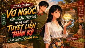 Xuyên Thành Vợ Ngốc Của Đoàn Trưởng Mang Theo Tuyết Liên Thần Kỳ Làm Giàu Ở Quân Khu cover