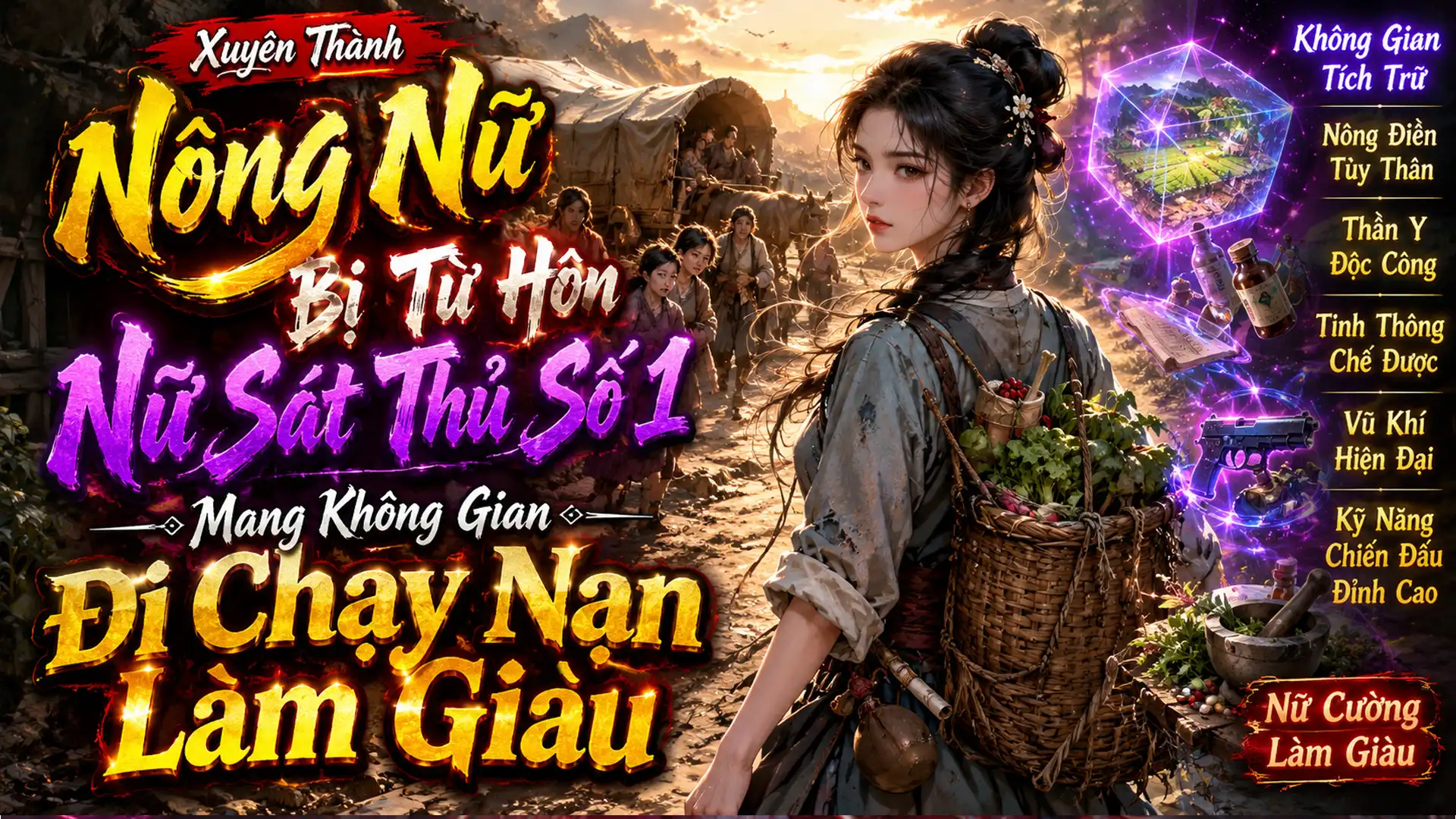 Xuyên Thành Nông Nữ Bị Từ Hôn Nữ Sát Thủ Số 1 Mang Không Gian Đi Chạy Nạn Làm Giàu thumbnail