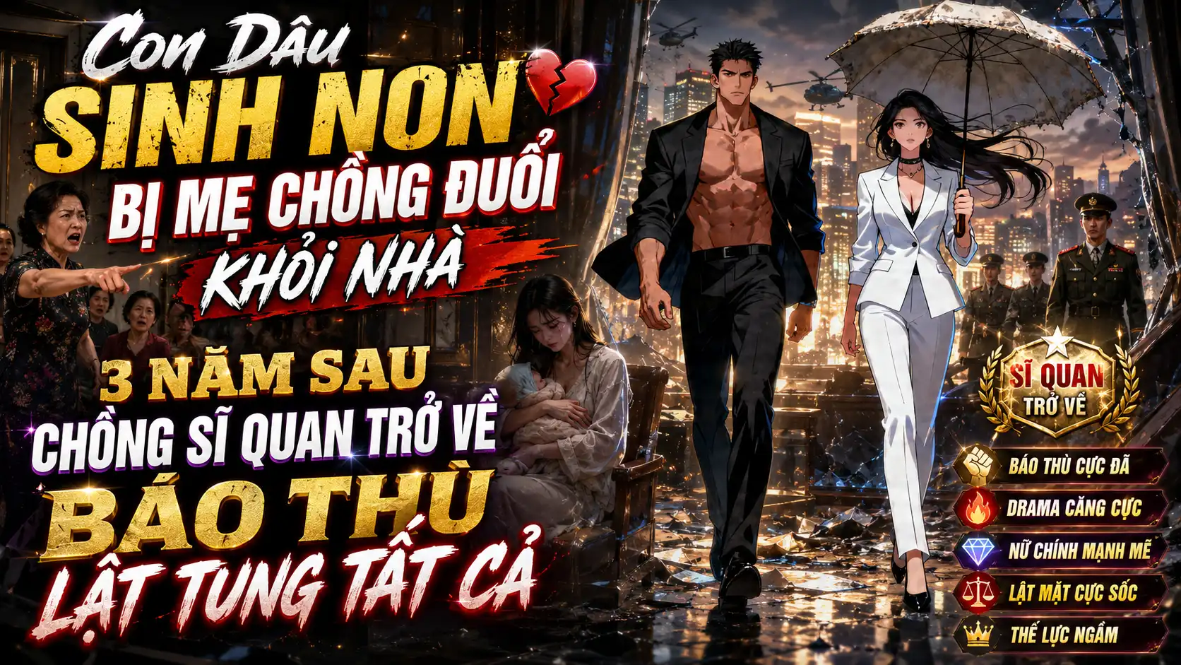 Con Dâu Sinh Non Bị Mẹ Chồng Đuổi Khỏi Nhà 3 Năm Sau Chồng Sĩ Quan Trở Về Báo Thù Lật Tung Tất Cả thumbnail