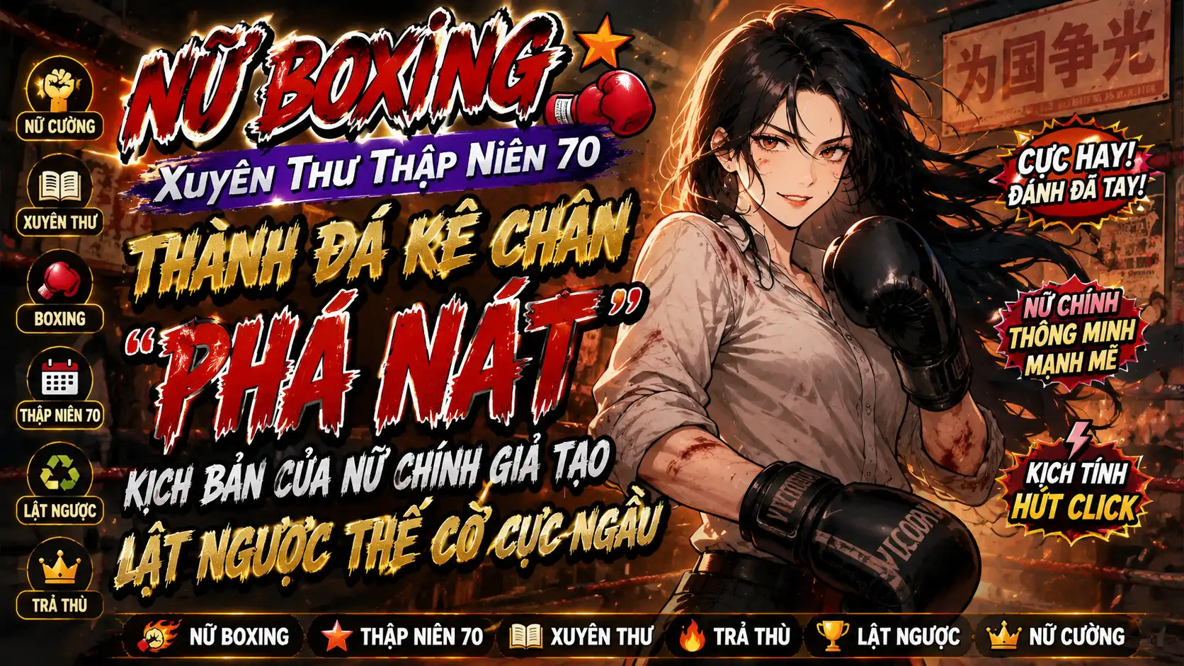 NỮ BOXING XUYÊN THƯ THẬP NIÊN 70 THÀNH ĐÁ KÊ CHÂN PHÁ NÁT KỊCH BẢN CỦA NỮ CHÍNH GIẢ TẠO CỰC NGẦU thumbnail