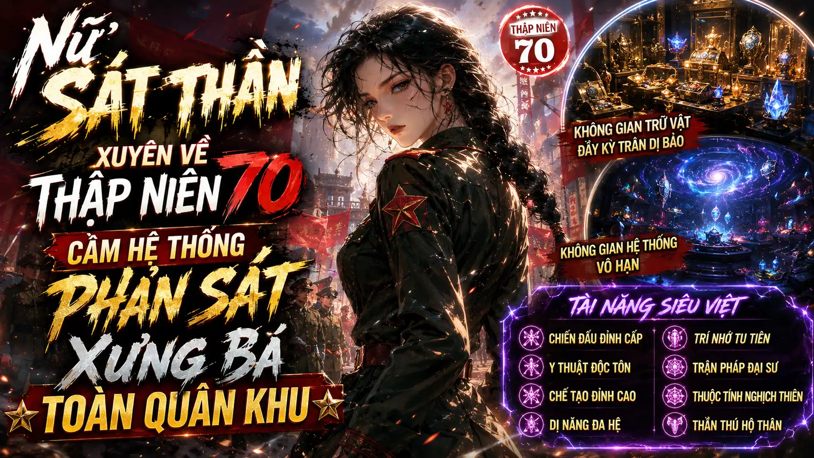 Nữ Sát Thần Xuyên Về Thập Niên 70 Cầm Hệ Thống Phản Sát Xưng Bá Toàn Quân Khu thumbnail