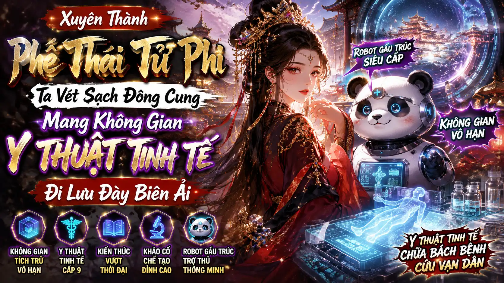 Xuyên Thành Phế Thái Tử Phi Ta Vét Sạch Đông Cung Mang Không Gian Y Thuật Tinh Tế Đi Lưu Đày Biên Ải thumbnail