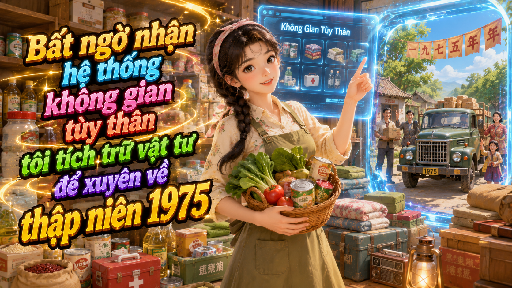 Bất ngờ nhận hệ thống không gian tùy thân tôi tích trữ vật tư để xuyên về thập niên 1975 thumbnail