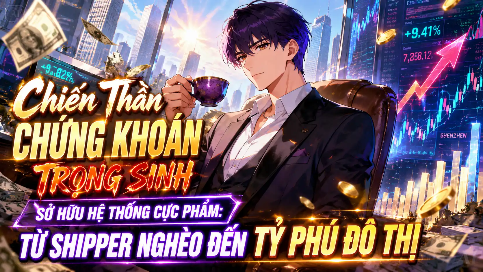 Chiến Thần Chứng Khoán Trọng Sinh Sở Hữu Hệ Thống Cực Phẩm: Từ Shipper Nghèo Đến Tỷ Phú Đô Thị thumbnail