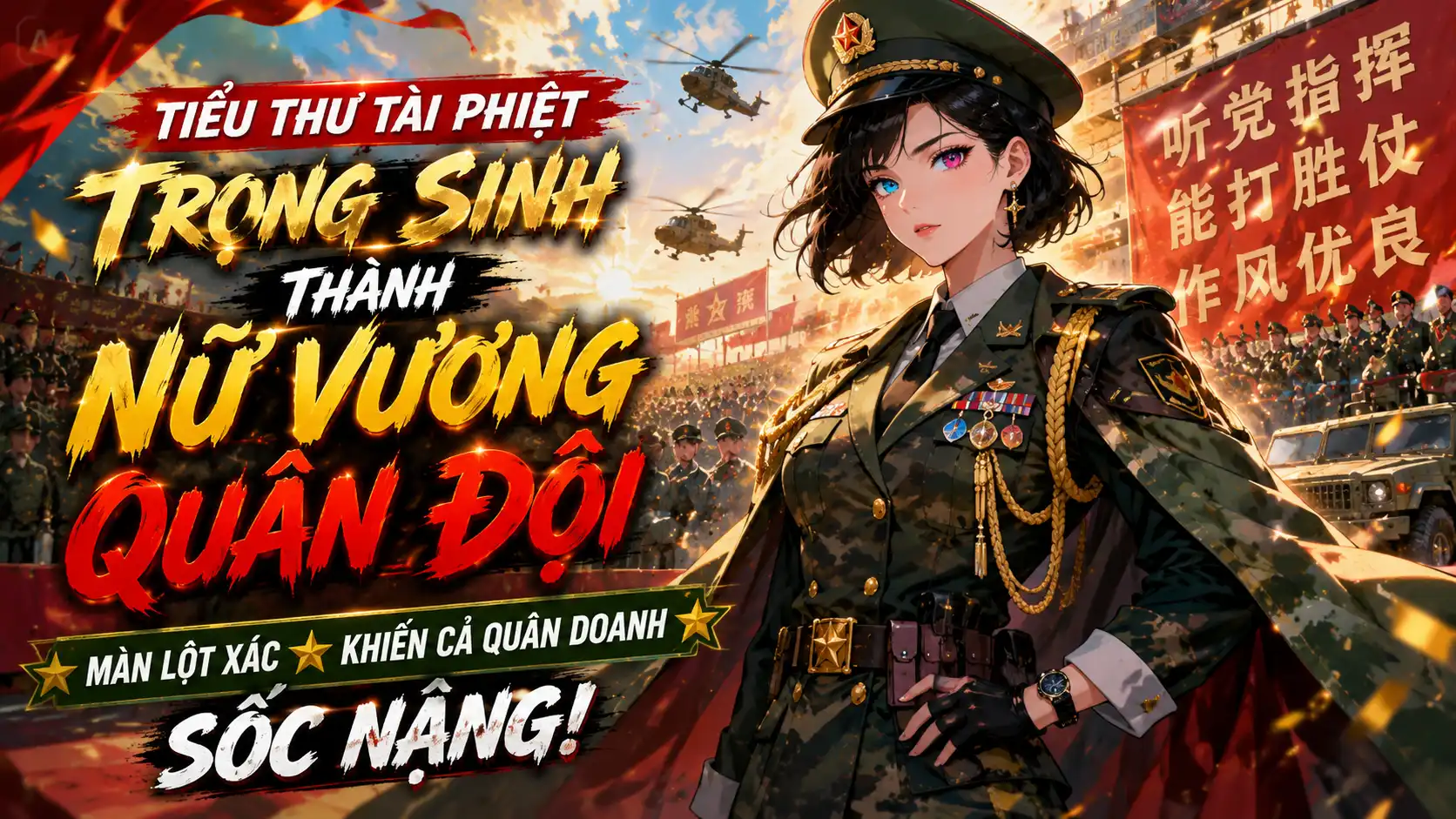 Tiểu Thư Tài Phiệt Trọng Sinh Thành Nữ Vương Quân Đội: Màn Lột Xác Khiến Cả Quân Doanh Sốc Nặng! thumbnail