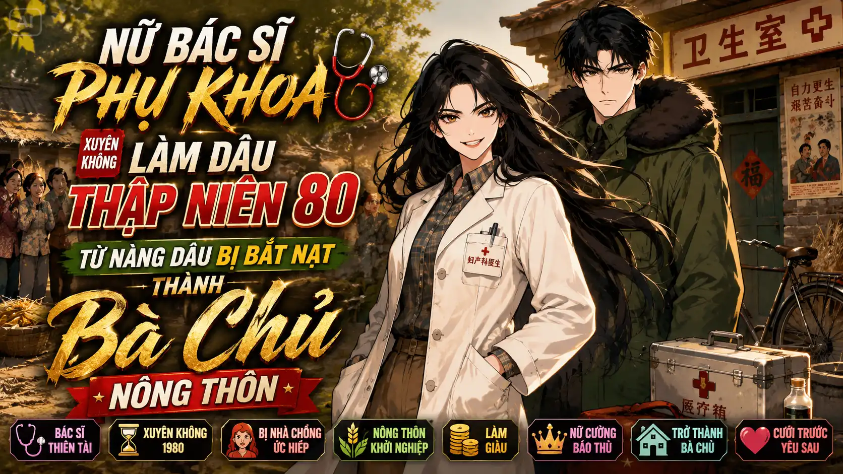 BÁC SĨ PHỤ KHOA XUYÊN KHÔNG LÀM DÂU THẬP NIÊN 80 TỪ NÀNG DÂU BỊ BẮT NẠT THÀNH BÁ CHỦ NÔNG THÔN thumbnail
