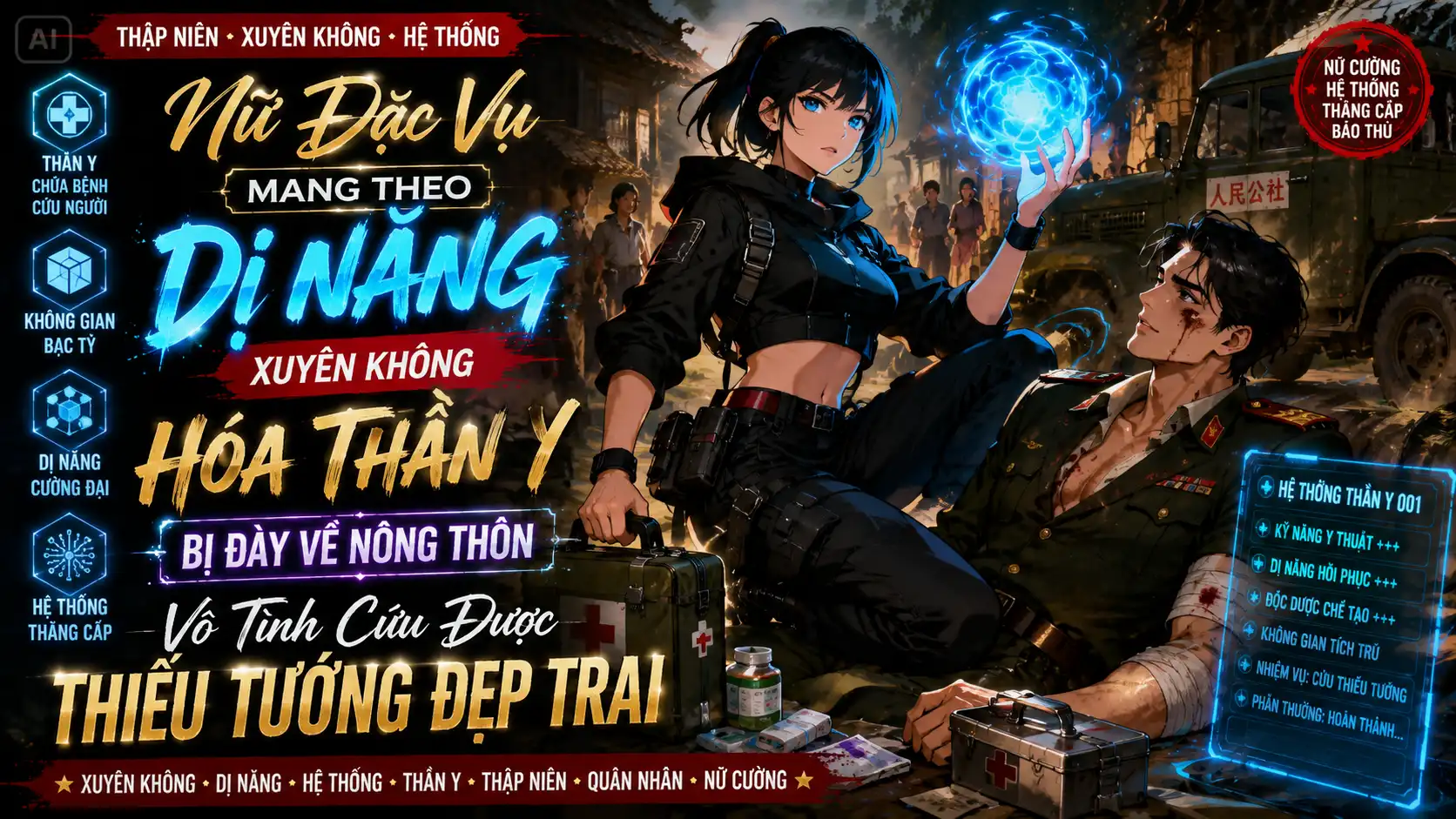 NỮ ĐẶC VỤ MANG THEO DỊ NĂNG XUYÊN KHÔNG HÓA THẦN Y ĐÀY VỀ NÔNG THÔN VÔ TÌNH CỨU ĐƯỢC THIẾU TƯỚNG thumbnail