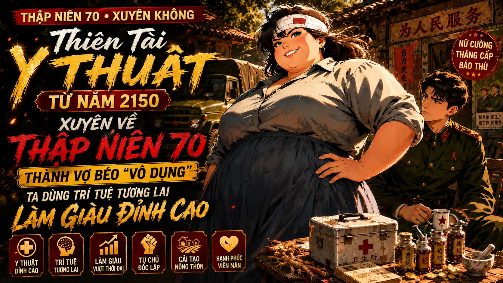 THIÊN TÀI Y THUẬT NĂM 2150 XUYÊN VỀ NĂM 70 THÀNH VỢ BÉO VÔ DỤNG DÙNG TRÍ TUỆ TƯƠNG LAI LÀM GIÀU thumbnail