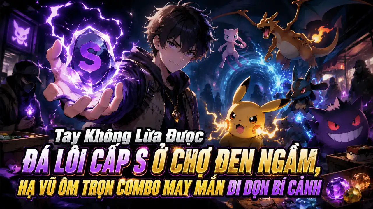 Tay Không Lừa Được Đá Lôi Cấp S Ở Chợ Đen Ngầm, Hạ Vũ Ôm Trọn Combo May Mắn Đi Dọn Bí Cảnh thumbnail